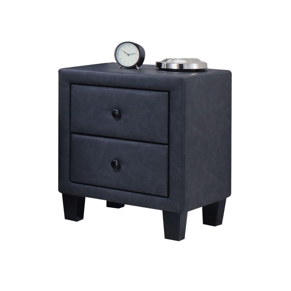 

    
Acme Furniture Saveria Bedroom Set Dark Gray 25660Q-3pcs
