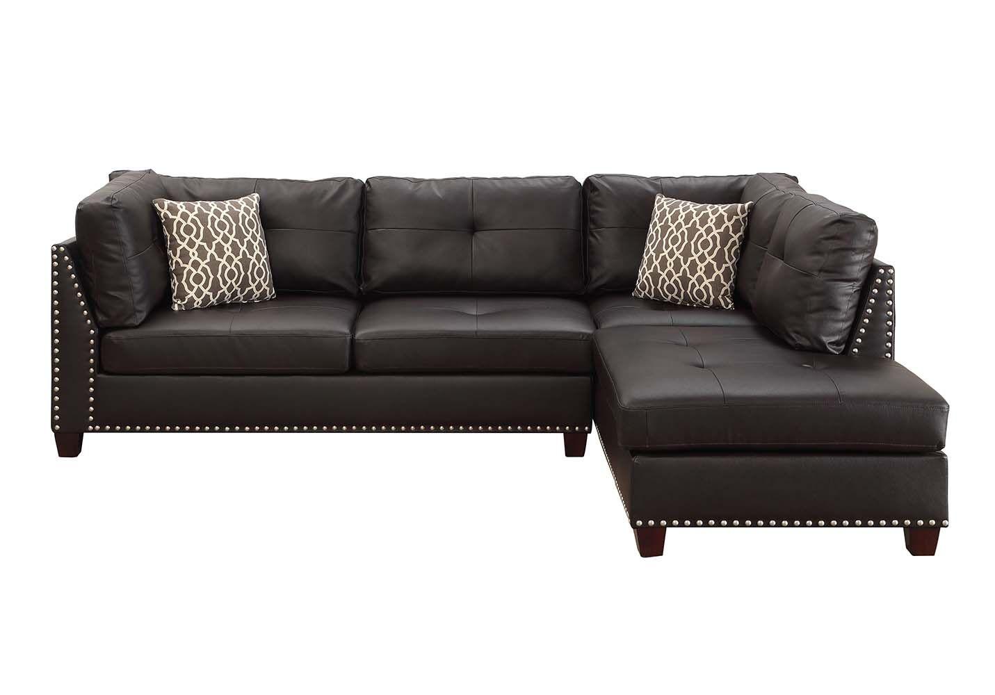 

                    
Acme Furniture Laurissa Sectional Sofa and Ottoman Ebony PU Purchase 
