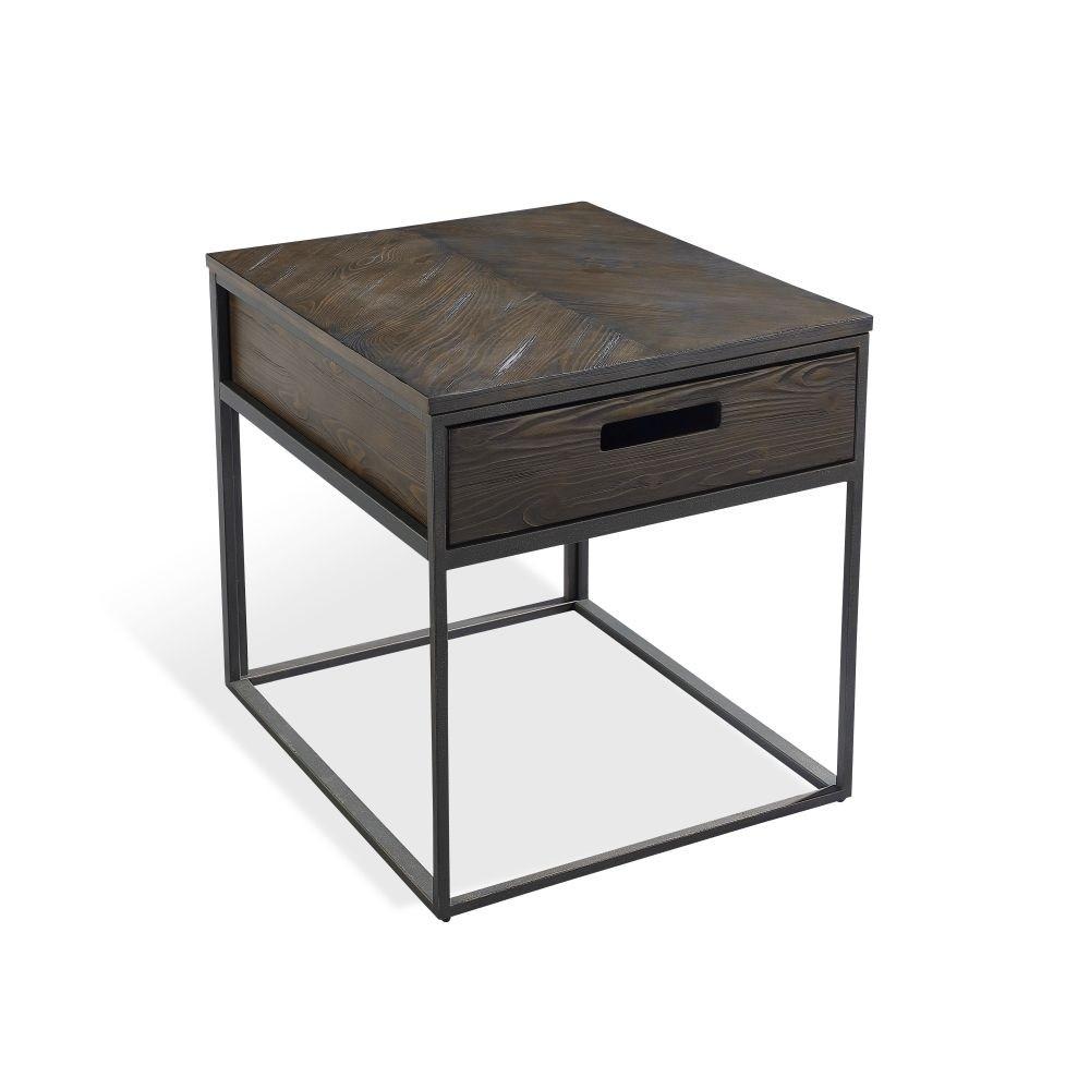 Contemporary End Table BRADLEY 5Z8622 in Brown 