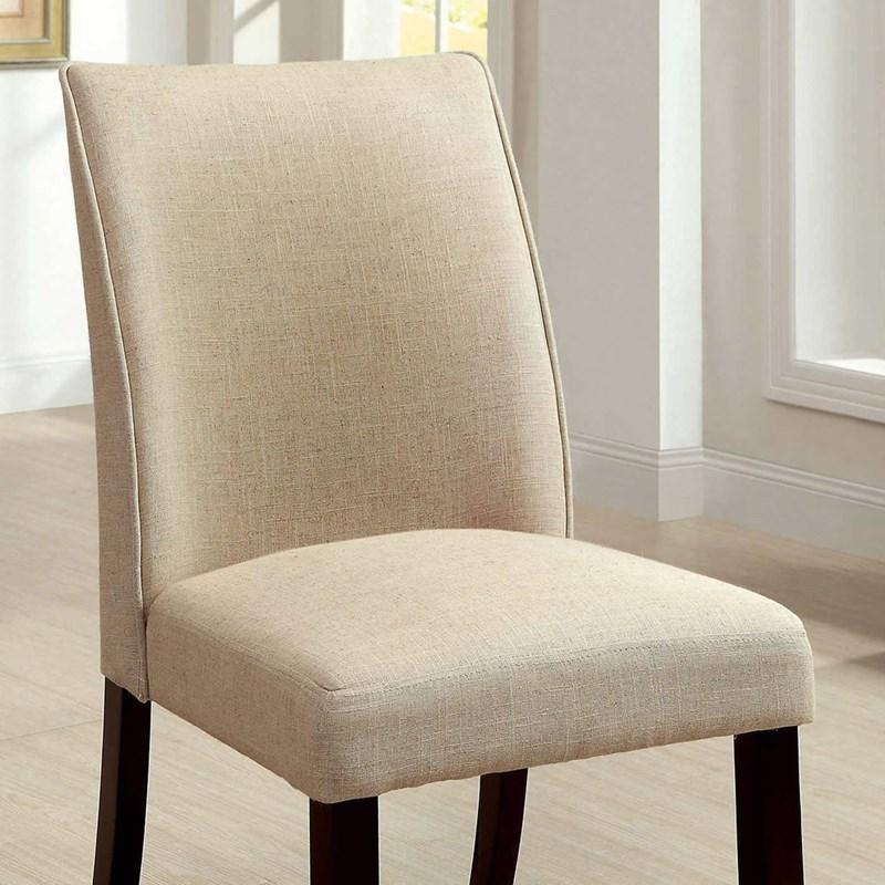 

    
Contemporary Espresso & Ivory Solid Wood Side Chairs Set 2pcs Furniture of America CM3556SC-2PK Cimma
