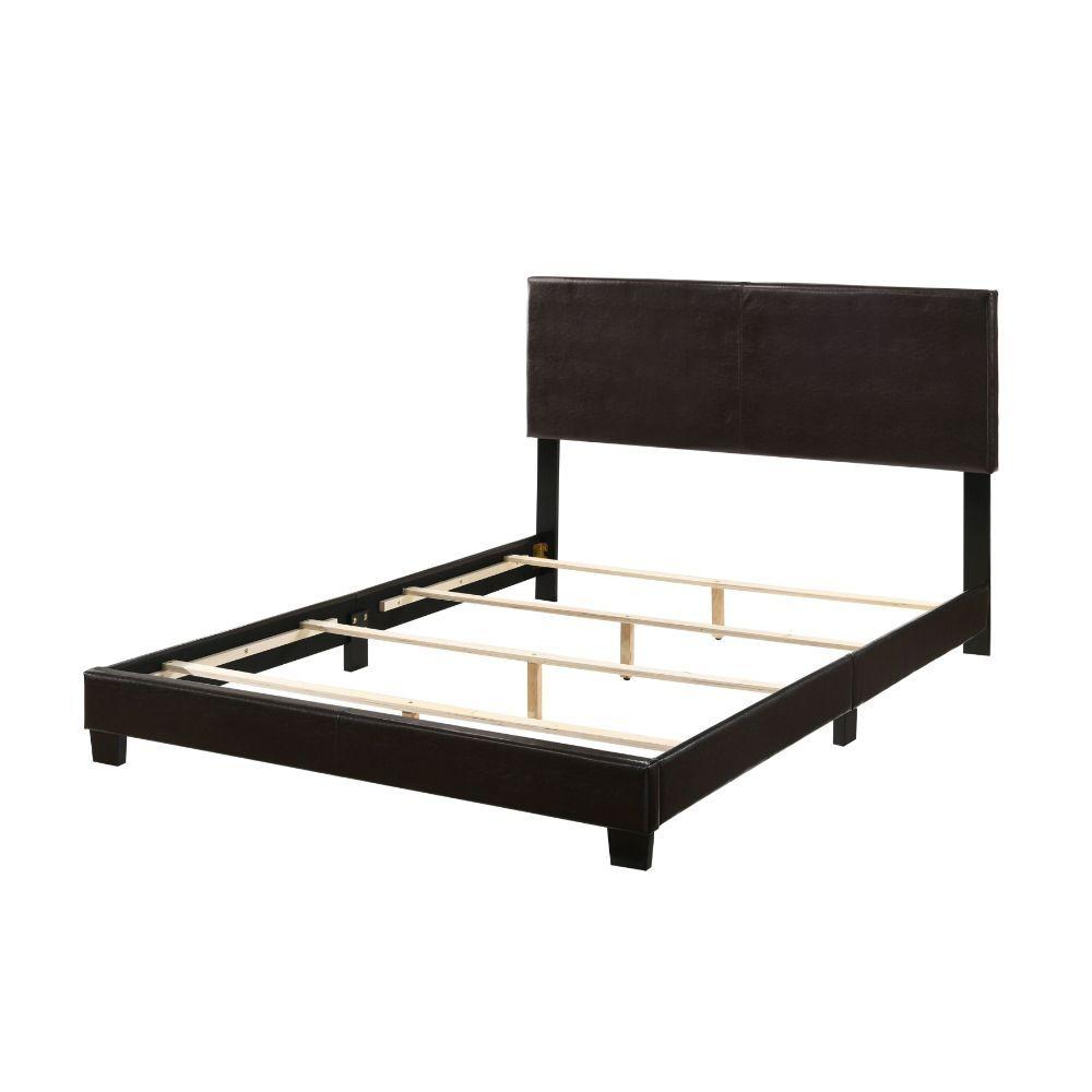 Contemporary Queen Bed Lien 25750Q in Espresso PU
