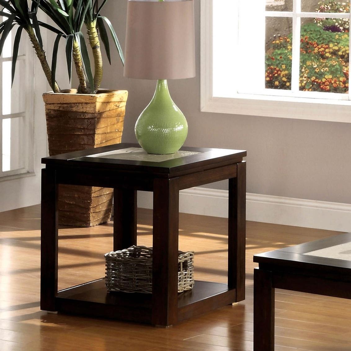 

    
Contemporary Espresso Solid Wood End Table Furniture of America CM4484E Verona
