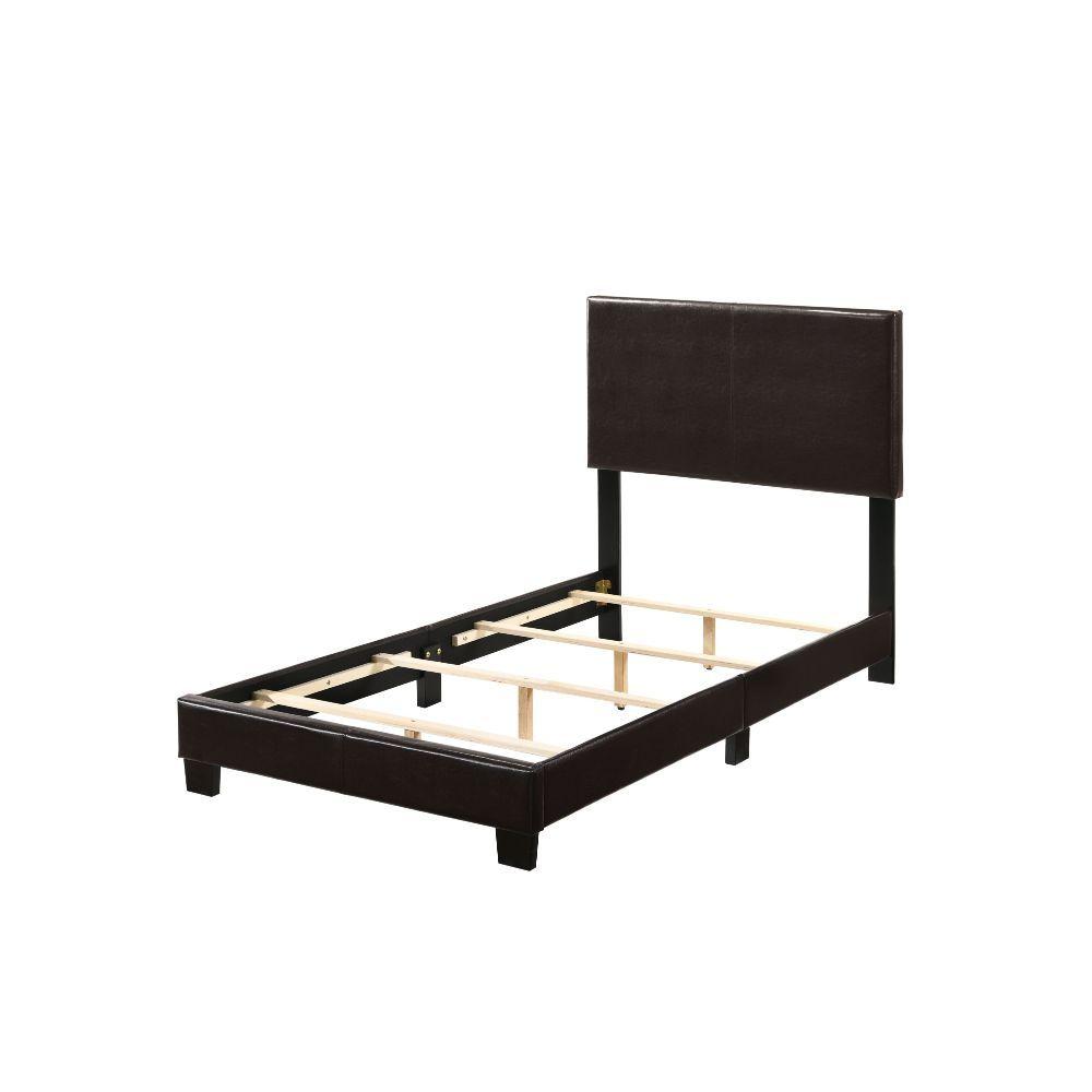 Contemporary Twin bed Lien 25756T in Espresso PU
