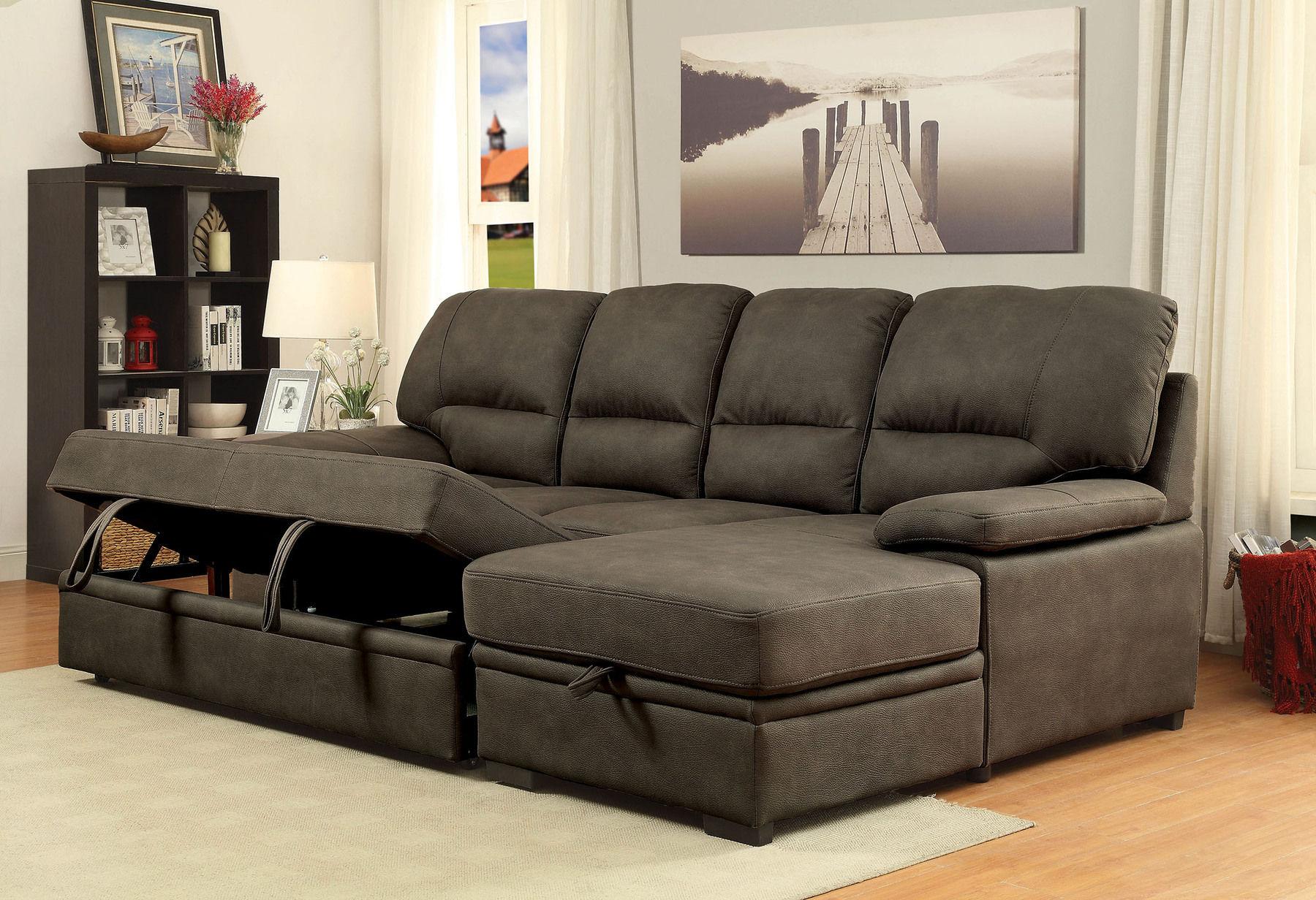 

    
CM6908BR Furniture of America Sectional Sofa
