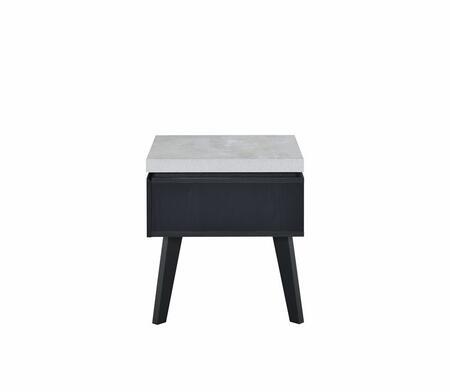 

    
Contemporary Faux Concrete & Black End Table by Acme 81097 Magna
