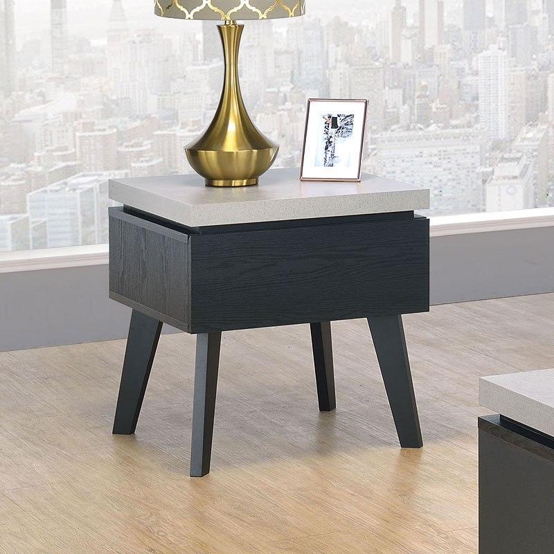 Contemporary End Table 81097 Magna 81097 in Grey 