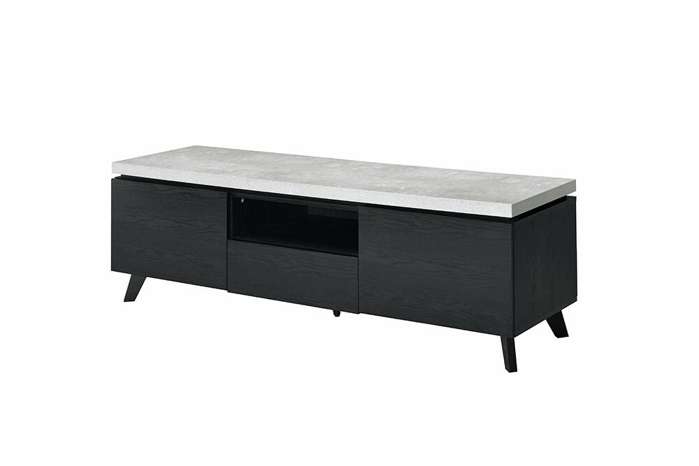 

    
Contemporary Faux Concrete & Black TV Stand by Acme 91405 Magna
