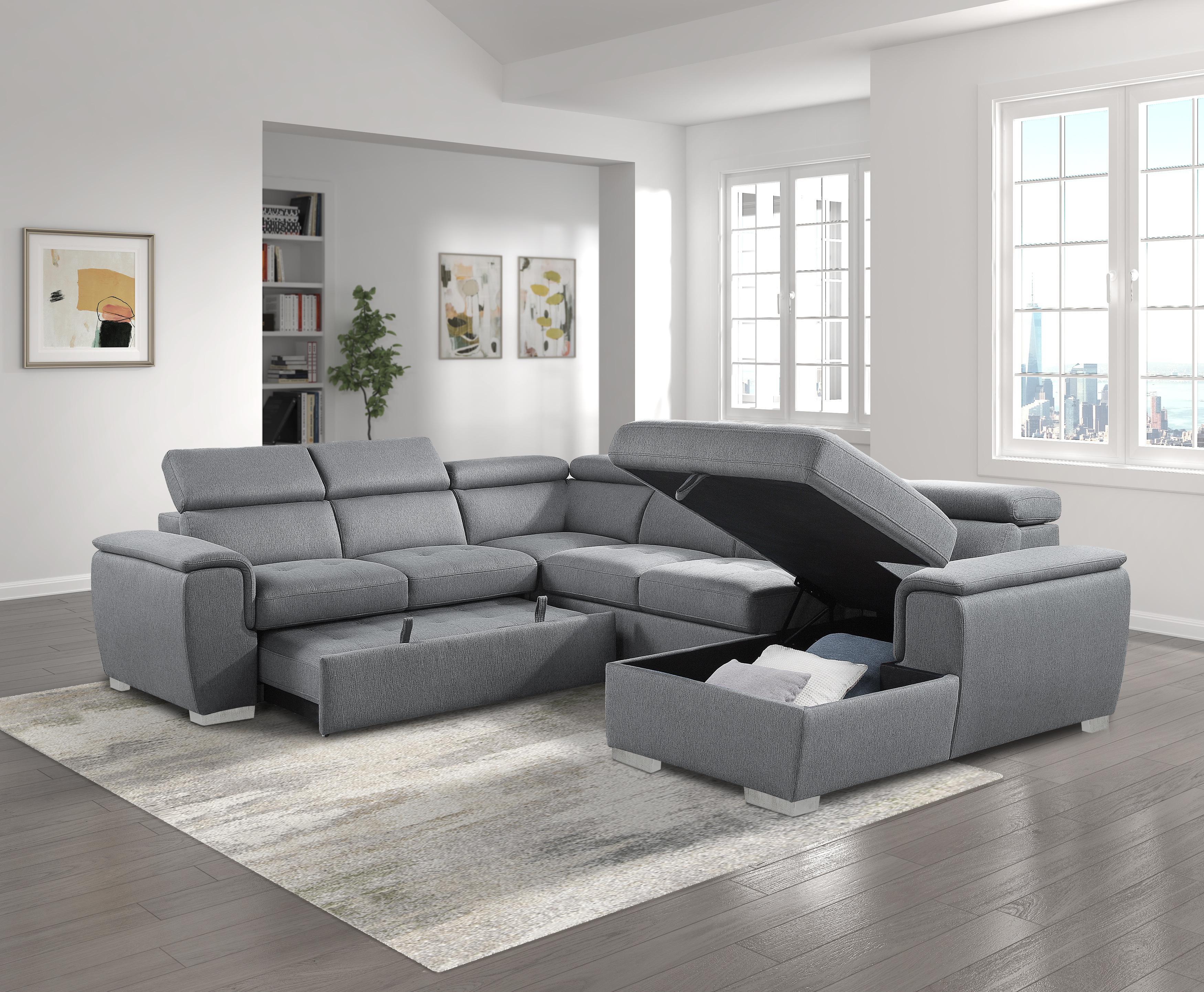 

    
9355GY*42LRC Contemporary Gray Chenille 4-Piece Sectional Homelegance 9355GY*42LRC Berel
