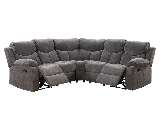

    
Contemporary Gray Chenille Sectional Sofa by Acme Kalen 54135-3pcs
