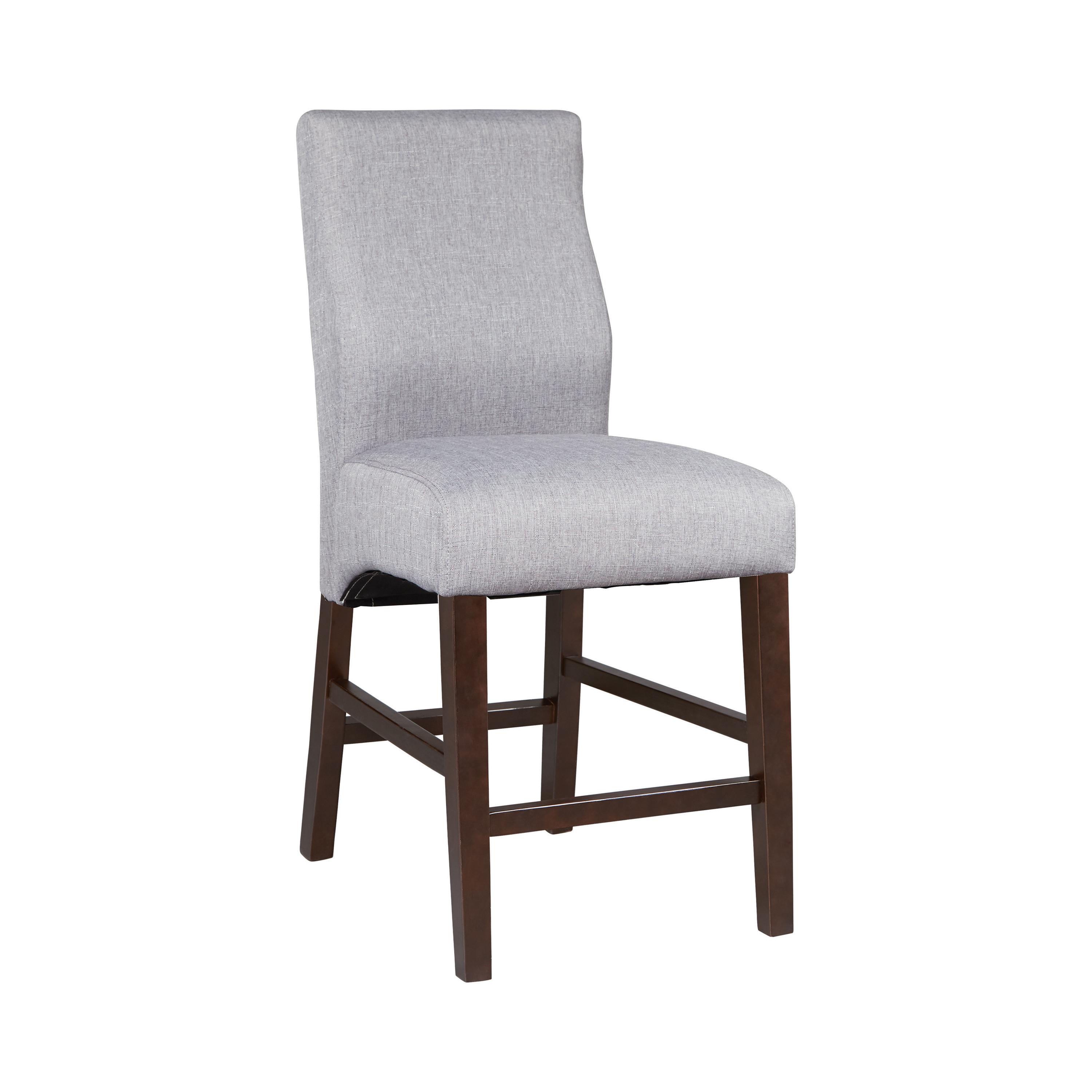 Contemporary Counter Height Stool Set 102855 Lampton 102855 in Cappuccino Fabric
