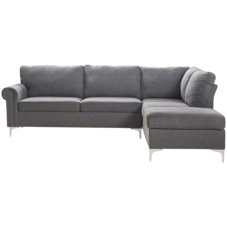

    
Contemporary Gray Fabric L-shaped Sectional Sofa by Acme Melvyn 52545
