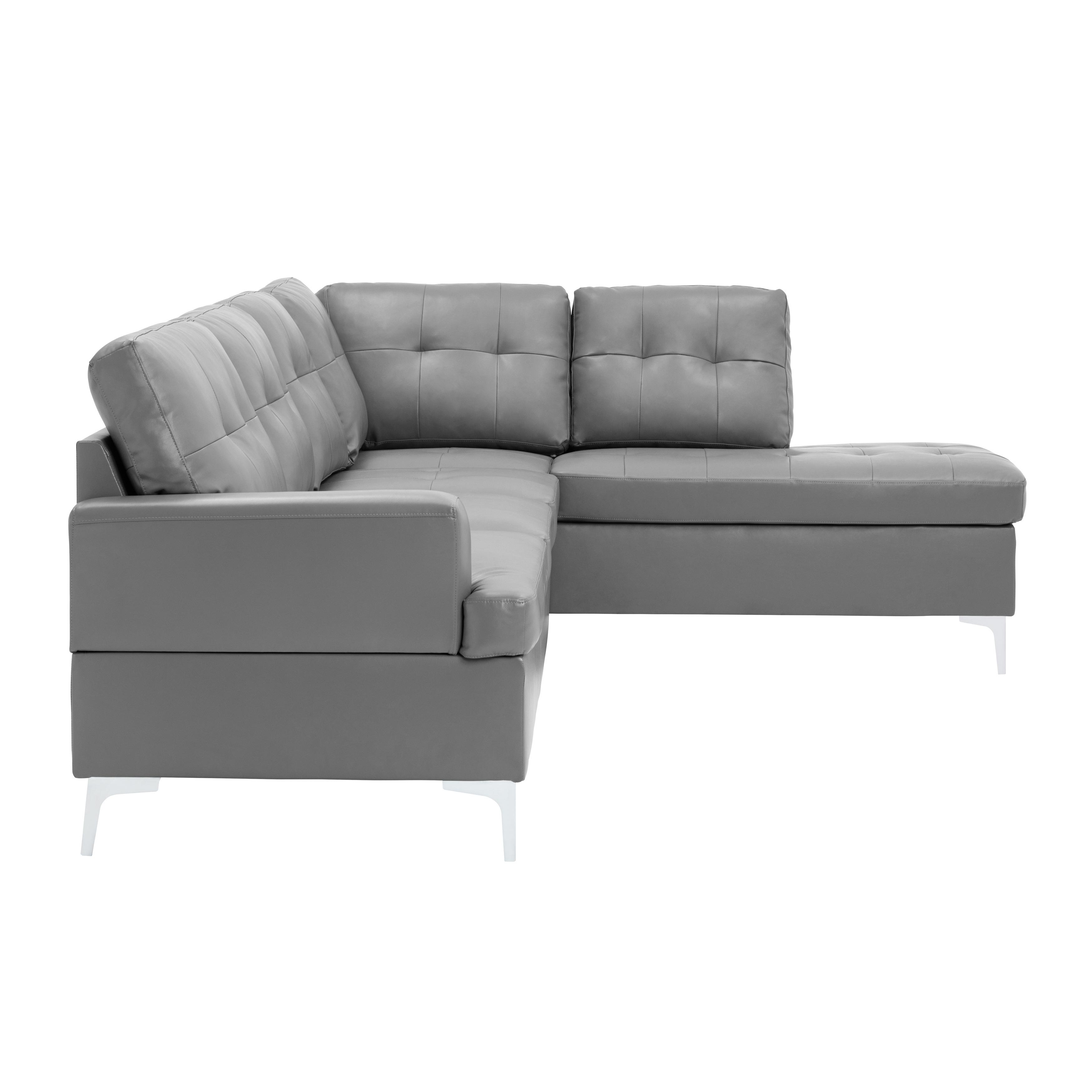 

                    
Homelegance 8378GRY*3 Barrington Sectional w/ Ottoman Gray Faux Leather Purchase 
