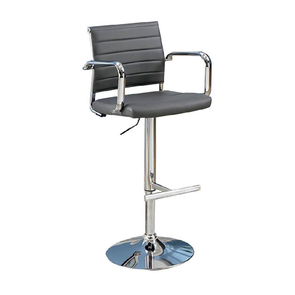 Contemporary Bar Stool CM-BR6463GY Sedona CM-BR6463GY in Gray Leatherette