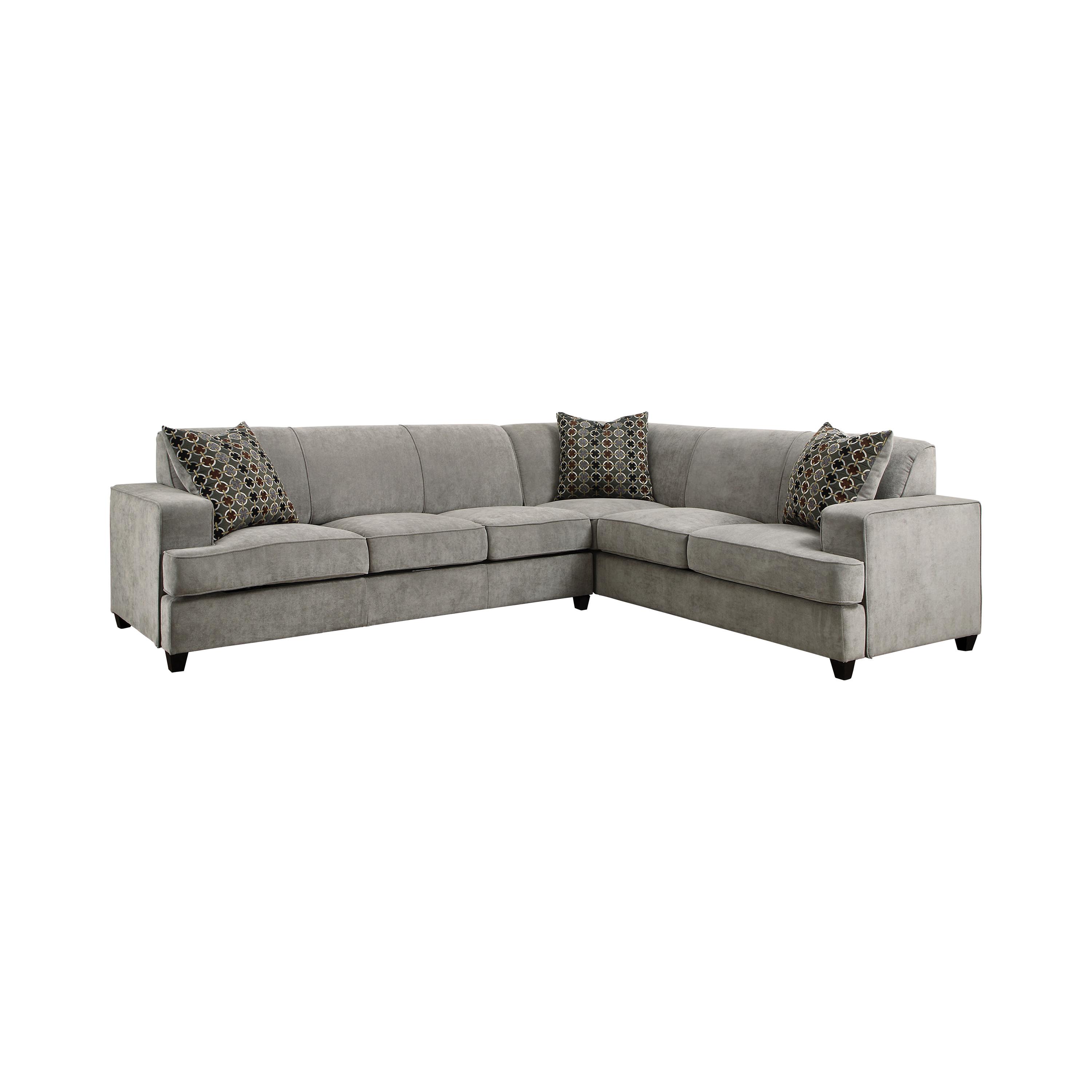 Contemporary Sleeper Sectional 500727 Tess 500727 in Gray 