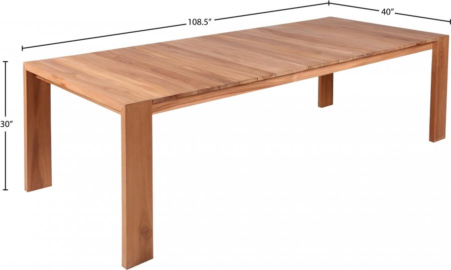 

    
353-T Contemporary Teak Wood Patio Dining Table Meridian Furniture Tulum 353-T
