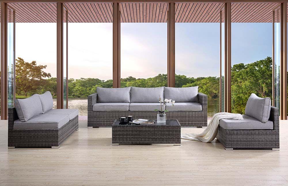 

    
Contemporary Gray Resin Wicker Patio Sofa Set 4PCS Acme Furniture Sheffield OT01092-PS-4PCS

