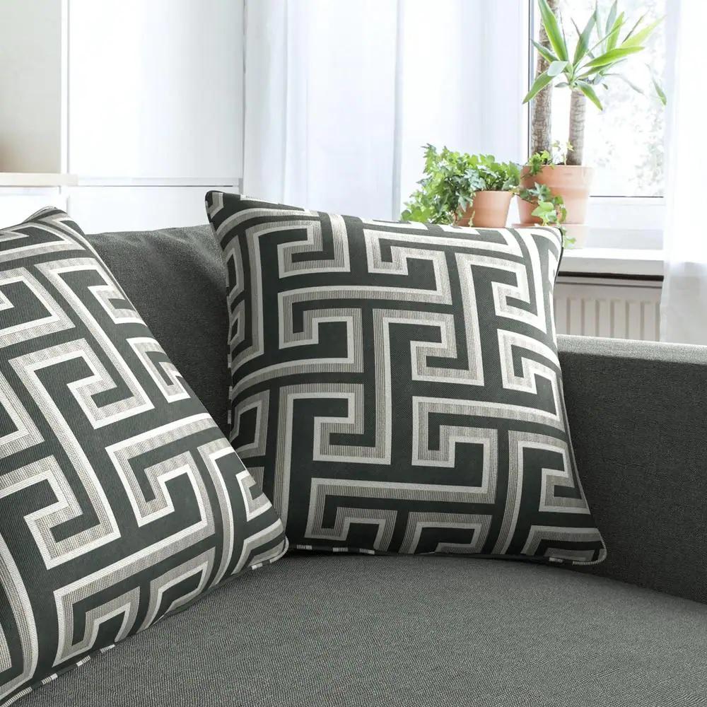 

    
Contemporary Gray & Silver Jacquard Accent Pillows Set 2pcs Furniture of America PL8087-2PK Macie
