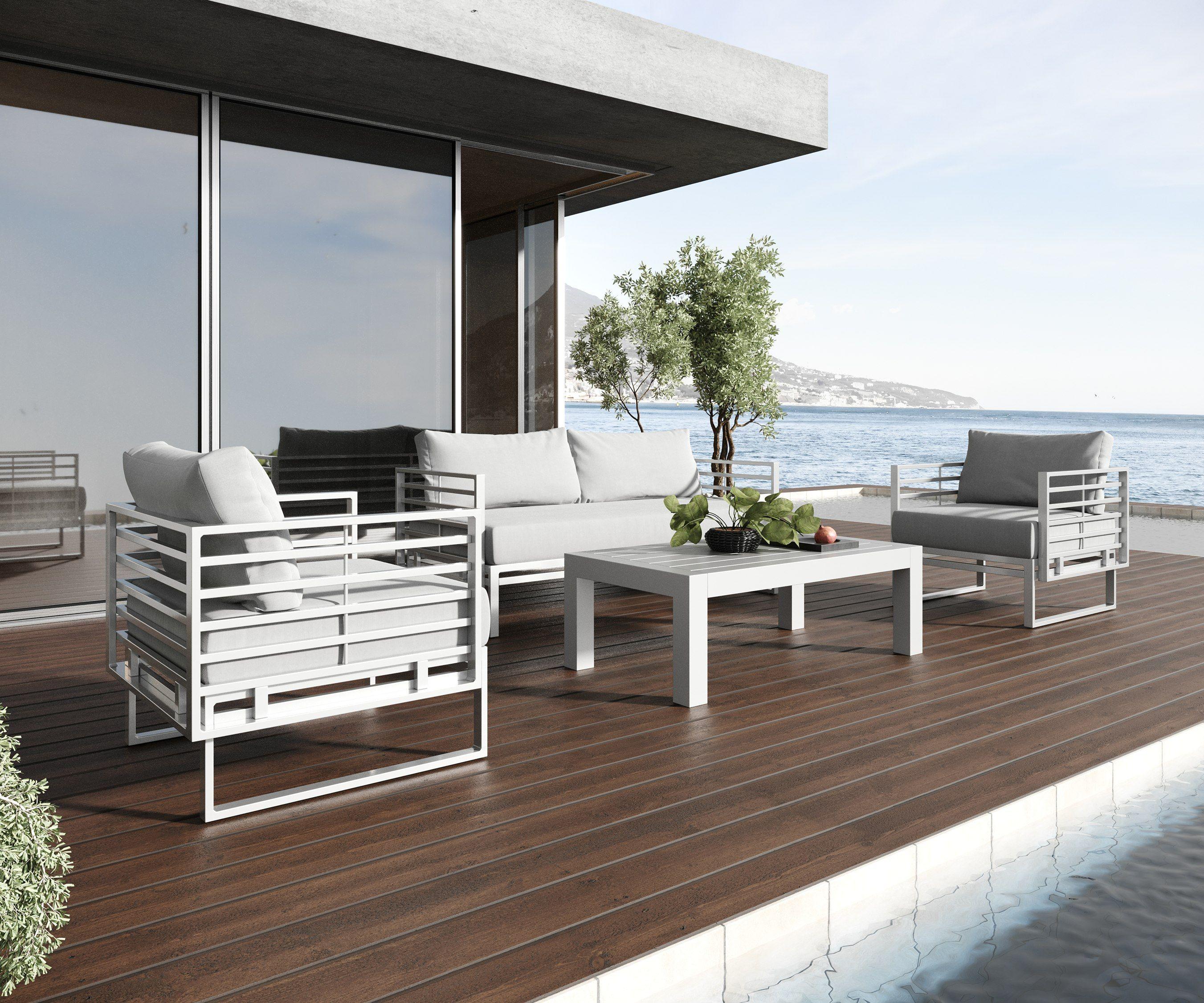 

    
Contemporary Gray/White Aluminum Outdoor Conversation Set 4PCS VIG Furniture Renava Wharf VGGES0273SA-WHT-SET-4PCS
