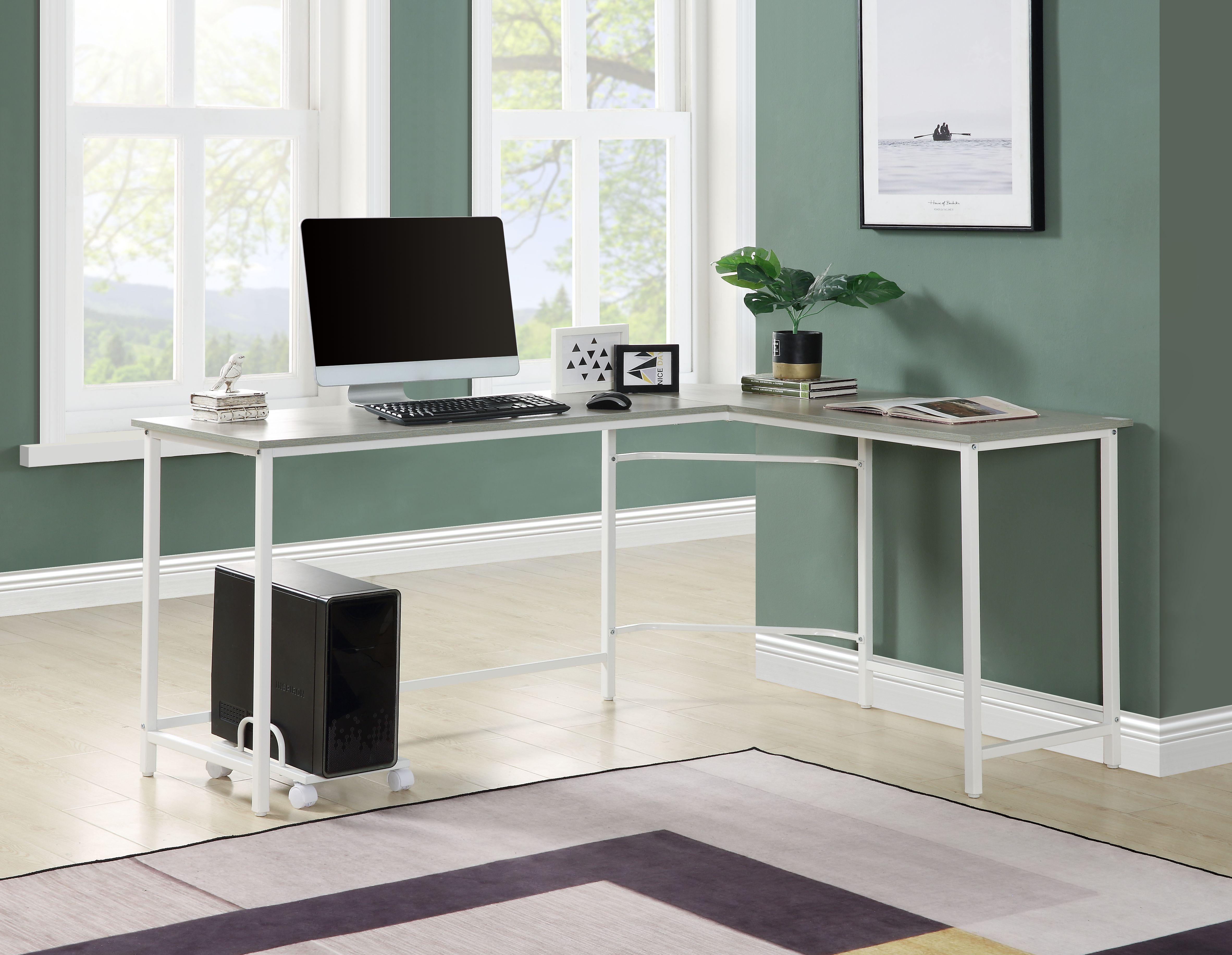 Contemporary, Modern Home Office Desk OF00043 Dazenus OF00043 in Gray Finish 