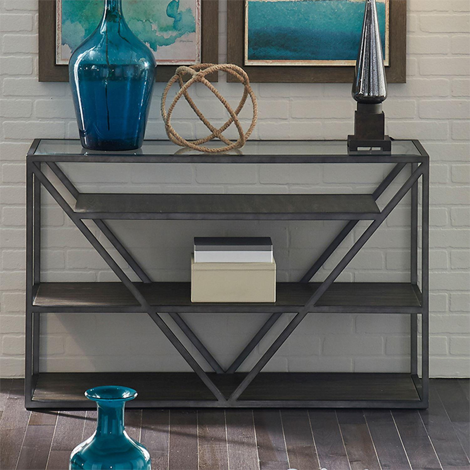 

    
Contemporary Gray Wood Console Table Arista (37-OT) Liberty Furniture
