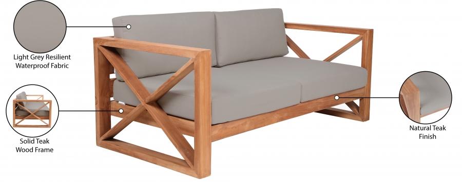 

                    
Buy Contemporary Grey Wood Fabric Patio Sofa Set-3PCS Meridian Furniture Anguilla 352Grey-S-3PCS
