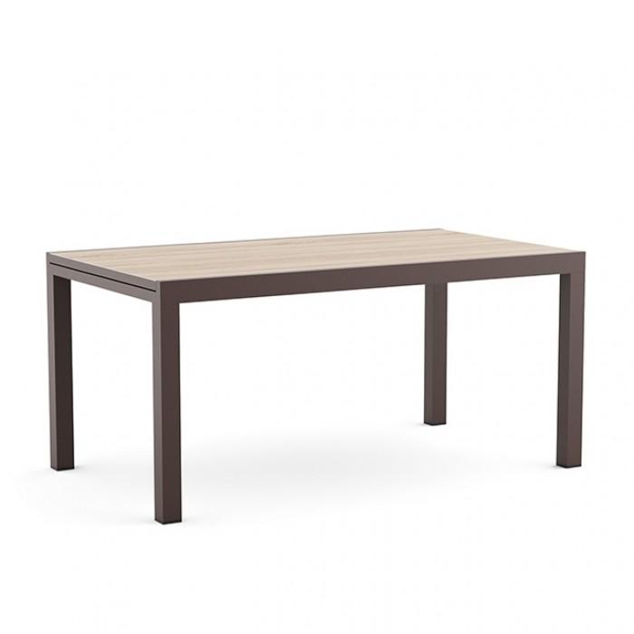 Contemporary Patio Dining Table Monza Patio Dining Table GM-2027 GM-2027 in Gunmetal, Gray 