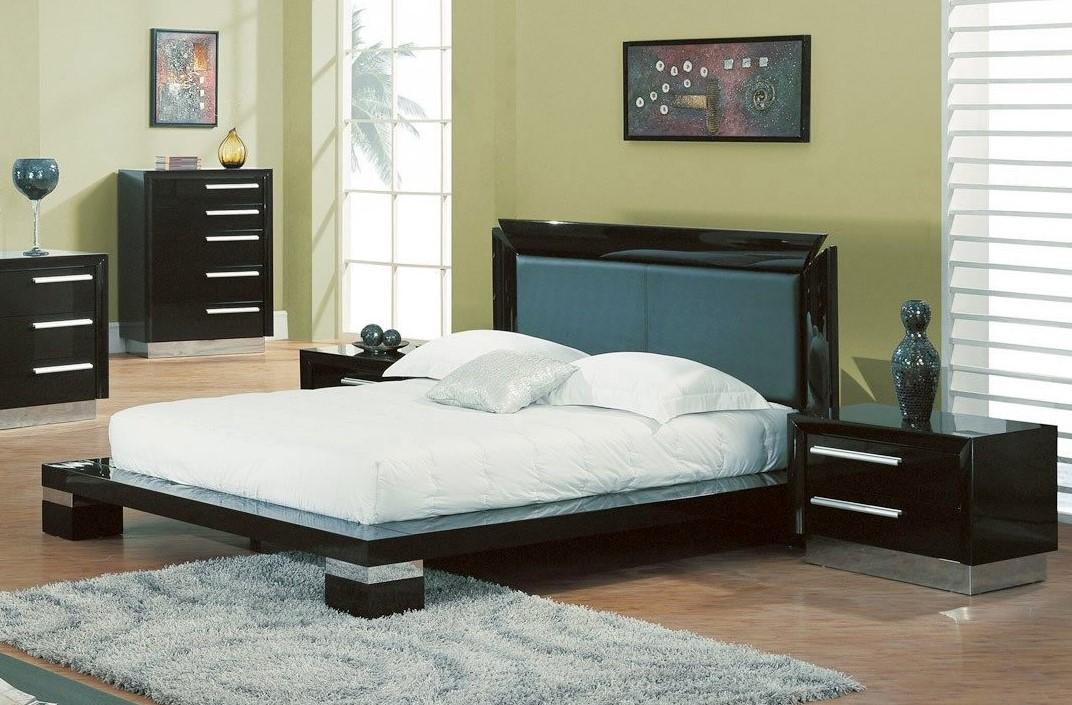 

    
Glossy Black Queen Bedroom Set 3Pcs Global United B99-BLACK Contemporary Modern
