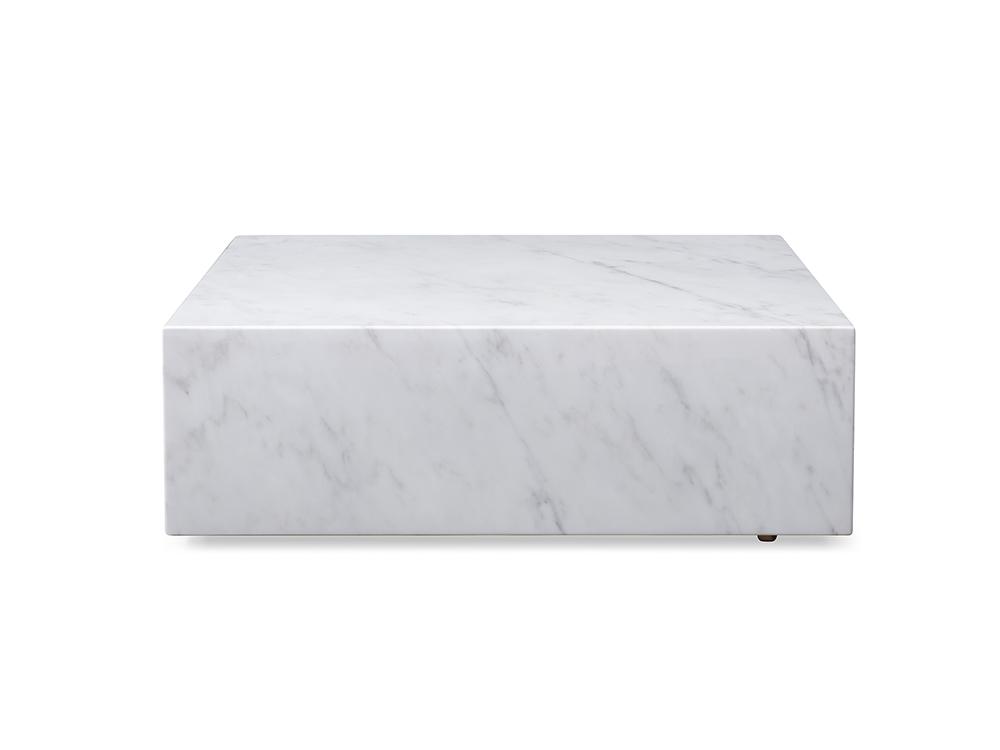 

    
Contemporary High Gloss White Marble Coffee Table WhiteLine CT1667-WHT Cube
