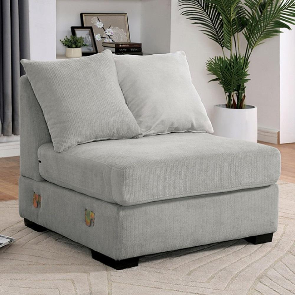 

    
Furniture of America CM6258LG-2PC Leandra Sectional Sofa and Armless Chair Light Gray CM6258LG-2PC
