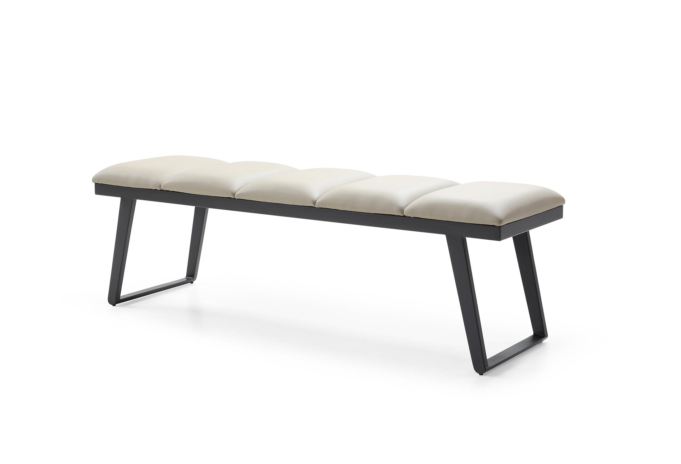 

    
Contemporary Light Gray Faux Leather Bench WhiteLine BN1477-LGRY Ethan
