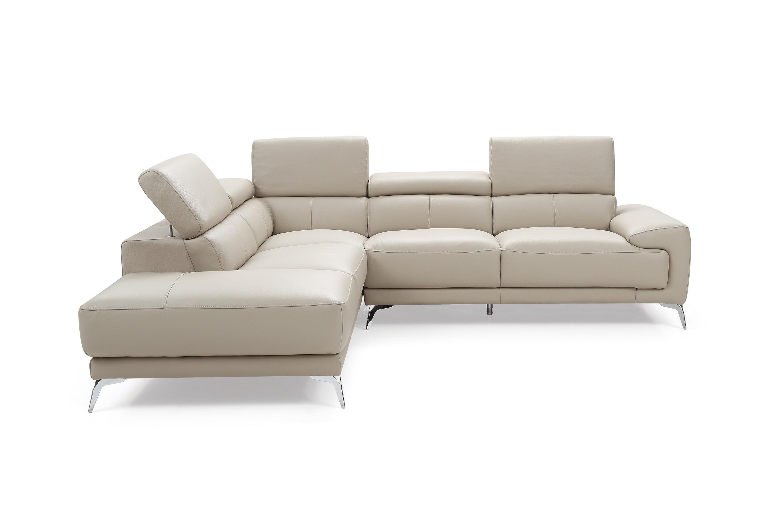 

    
Contemporary Light Gray Top Grain Leather LSF Sectional WhiteLine SL1467LS-LGRY Fabiola
