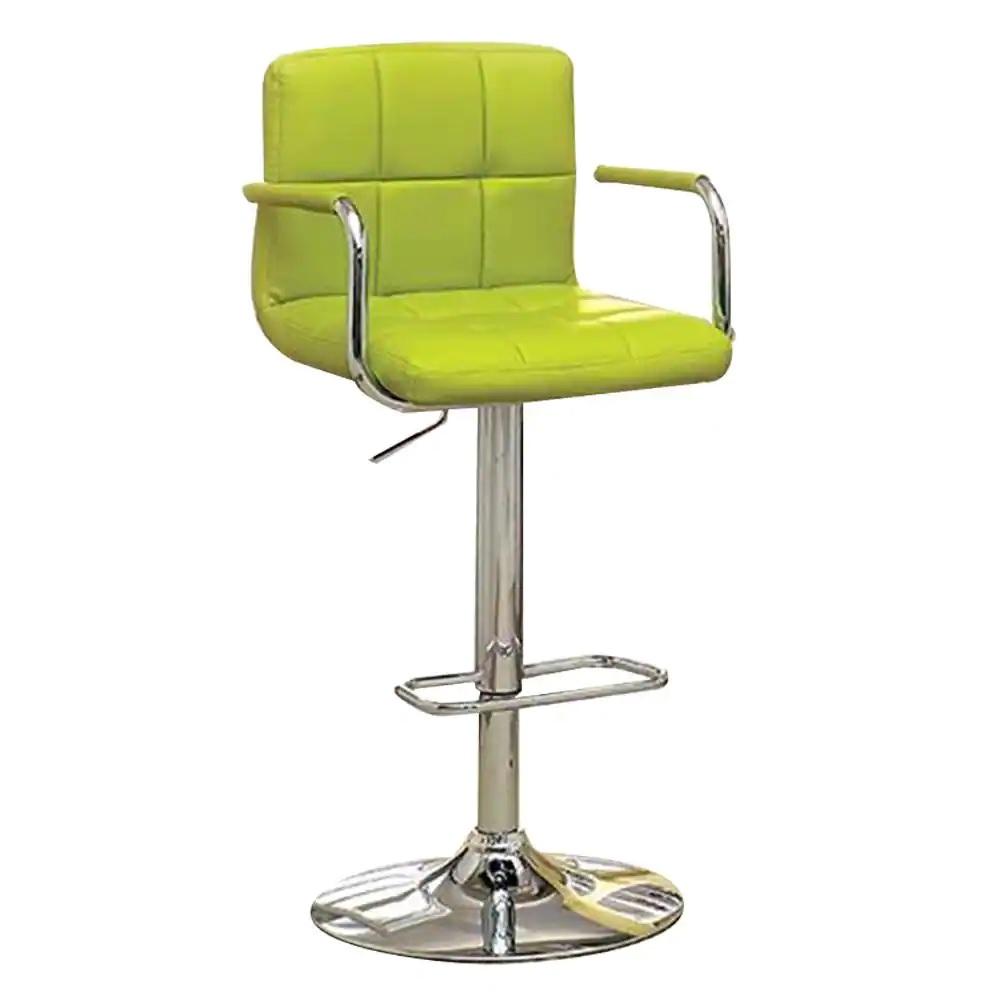Contemporary Bar Stool CM-BR6917LM Corfu CM-BR6917OR in Lime Leatherette