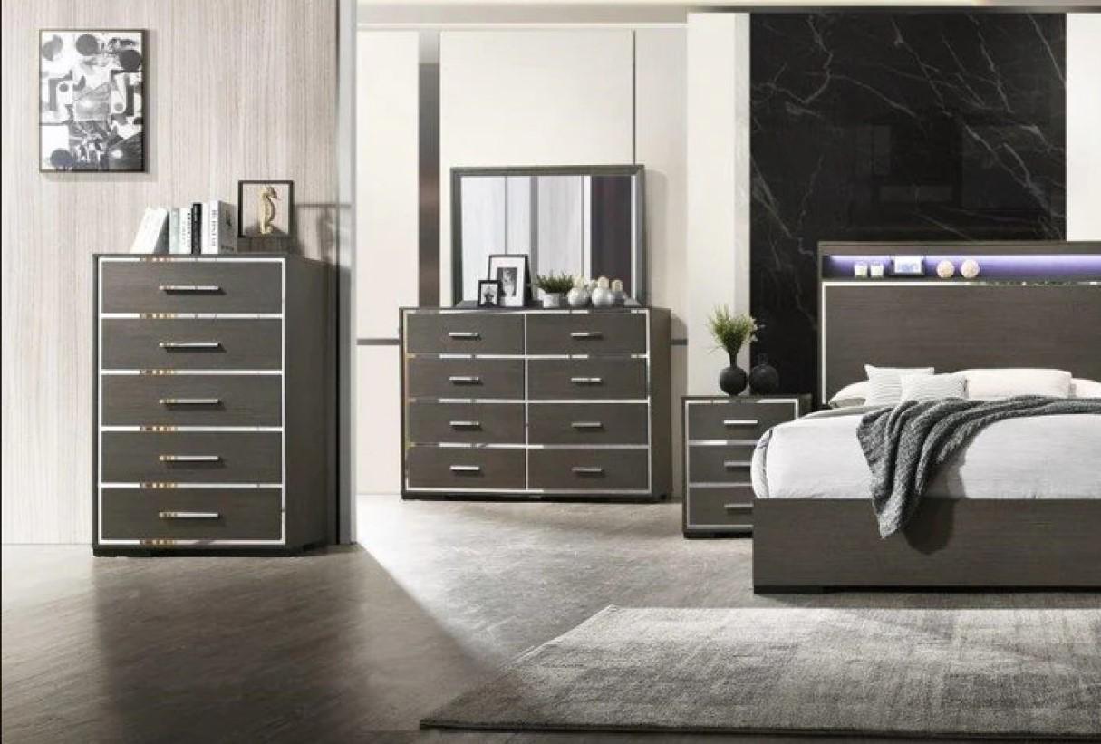 

                    
McFerran Furniture B215 Panel Bedroom Set Gray  Purchase 
