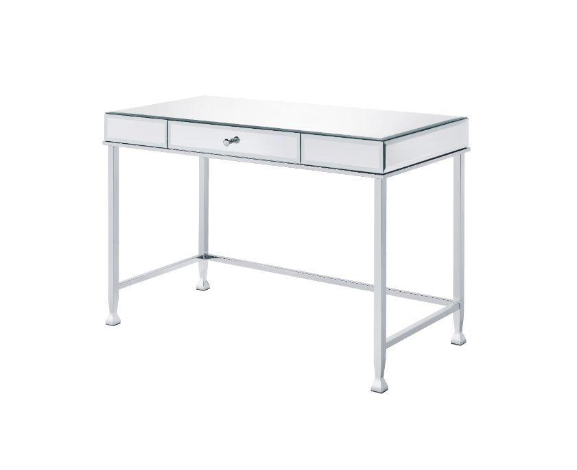 Contemporary Writing Desk 92975 Canine 92975 in Chrome 
