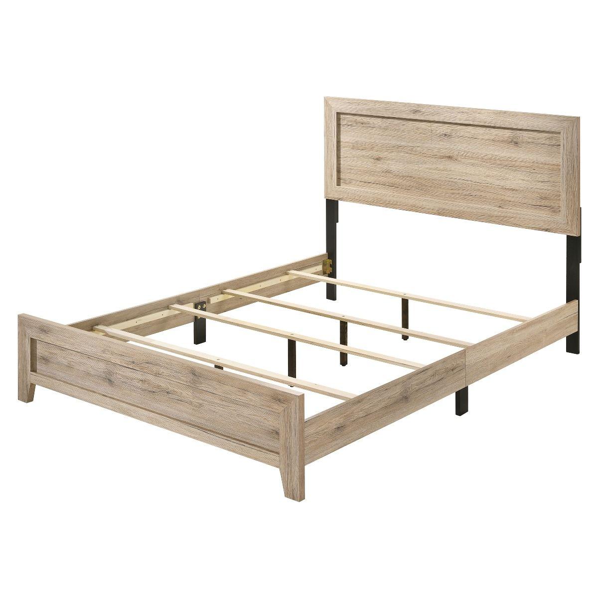 

    
Contemporary Natural Eastern King Bed by Acme Miquell 28037EK
