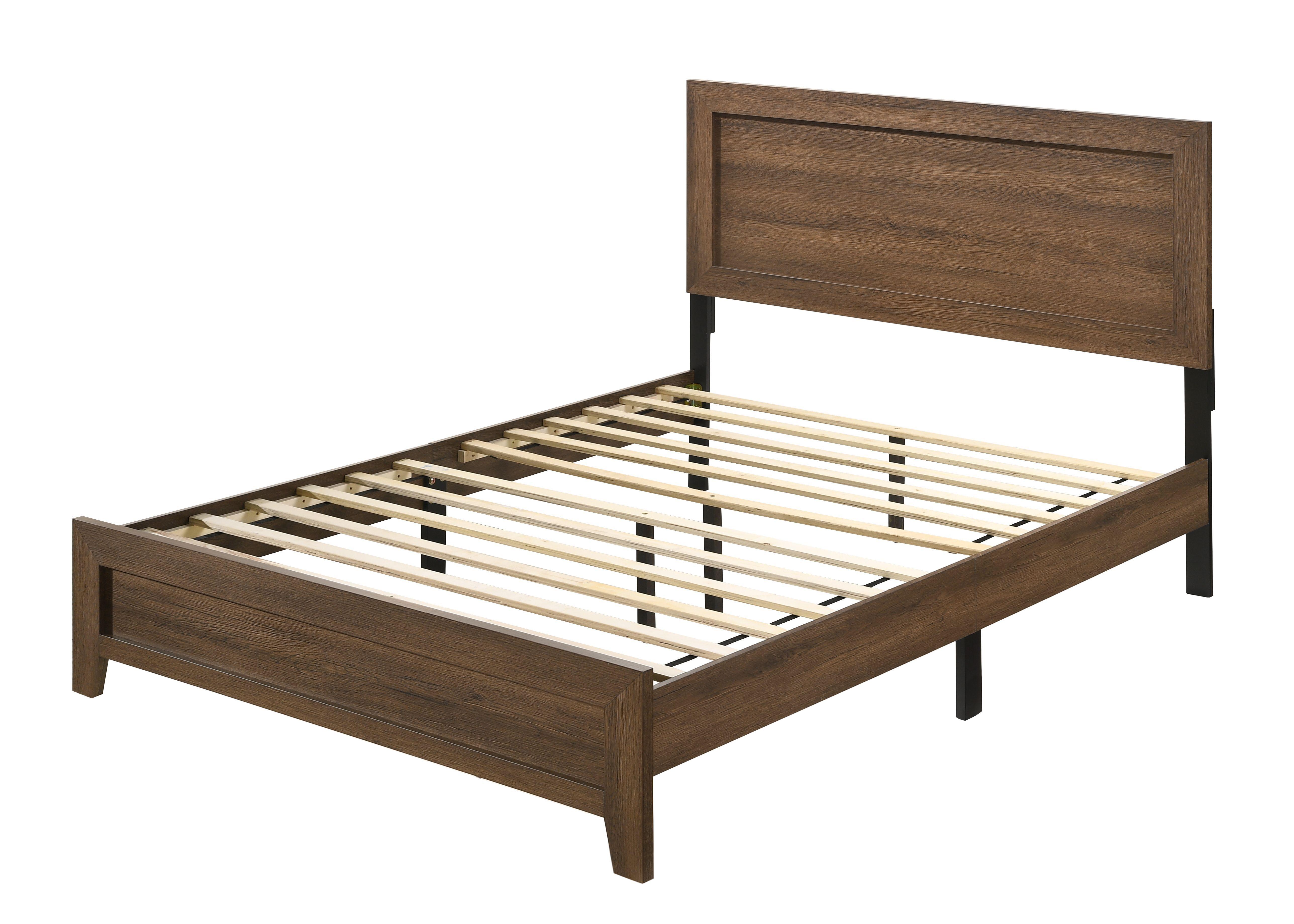 

    
Contemporary Oak Eastern King Bed by Acme Miquell 28047EK
