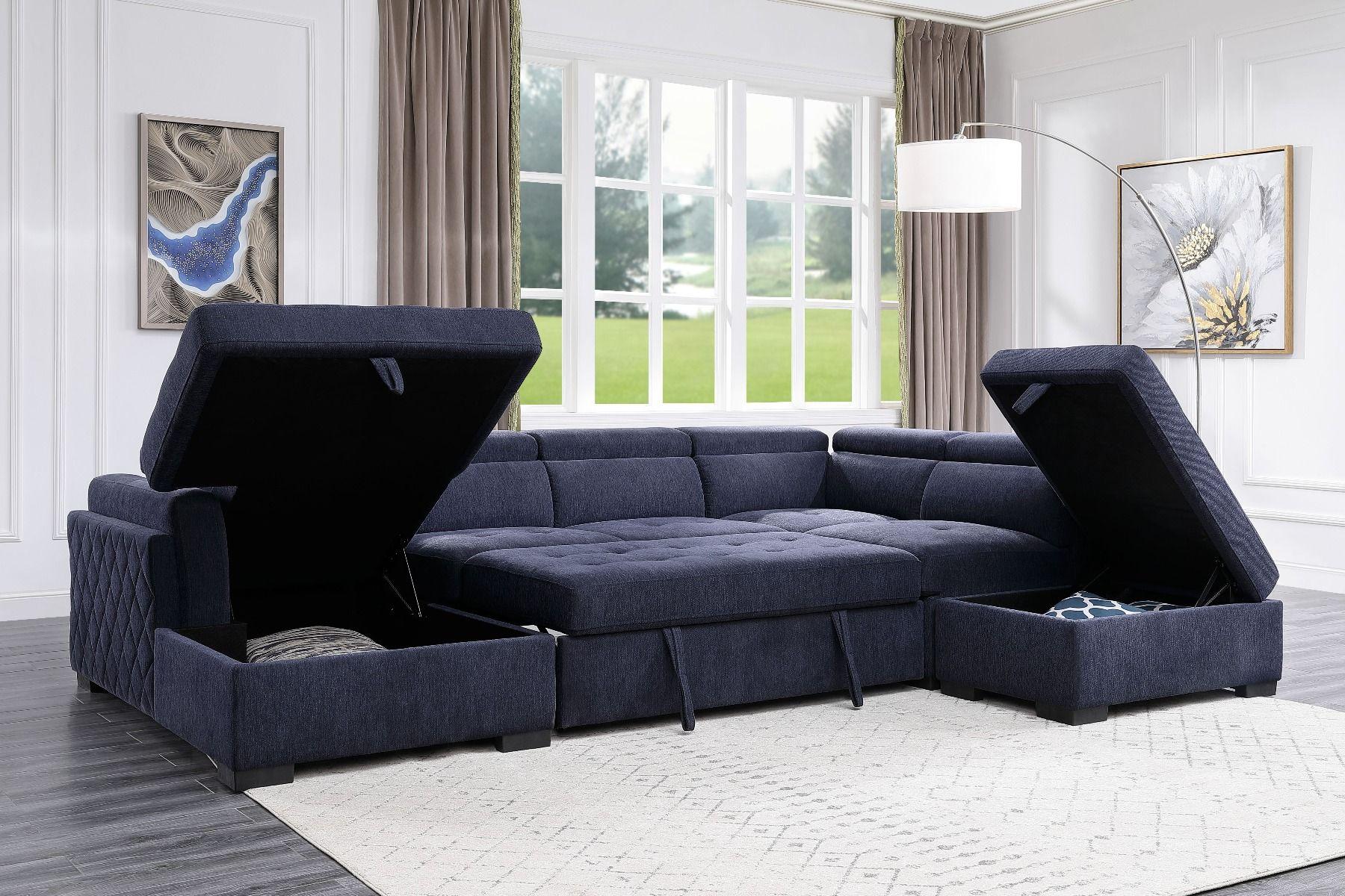 

    
Contemporary Navy Blue Composite Wood Sectional Sofa W/Storage & Ottoman Acme Nekoda 55520-SO-2PCS
