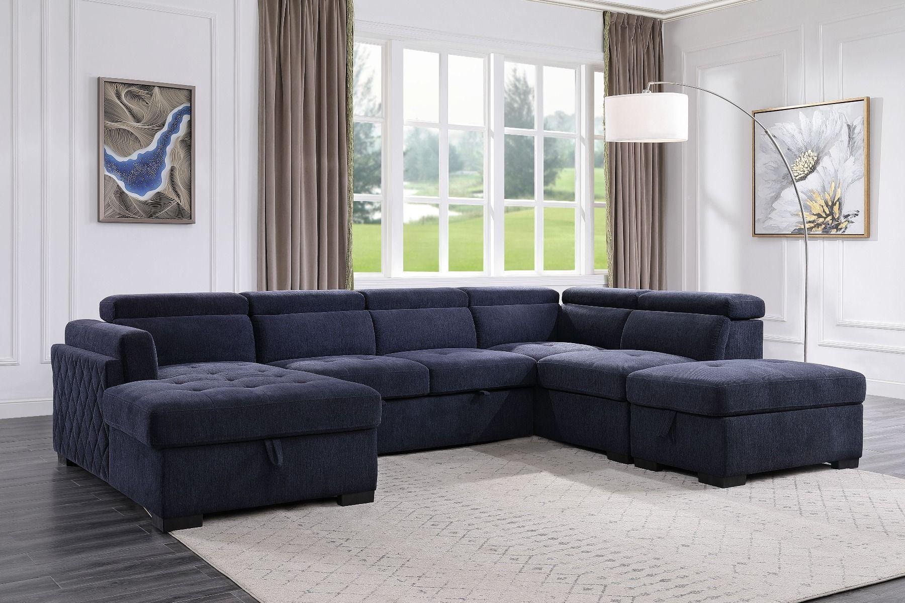 

    
Acme Furniture Nekoda Sectional Sofa W/Storage &amp; Ottoman 55520-SO-2PCS Sectional Living Room Set Navy blue 55520-SO-2PCS
