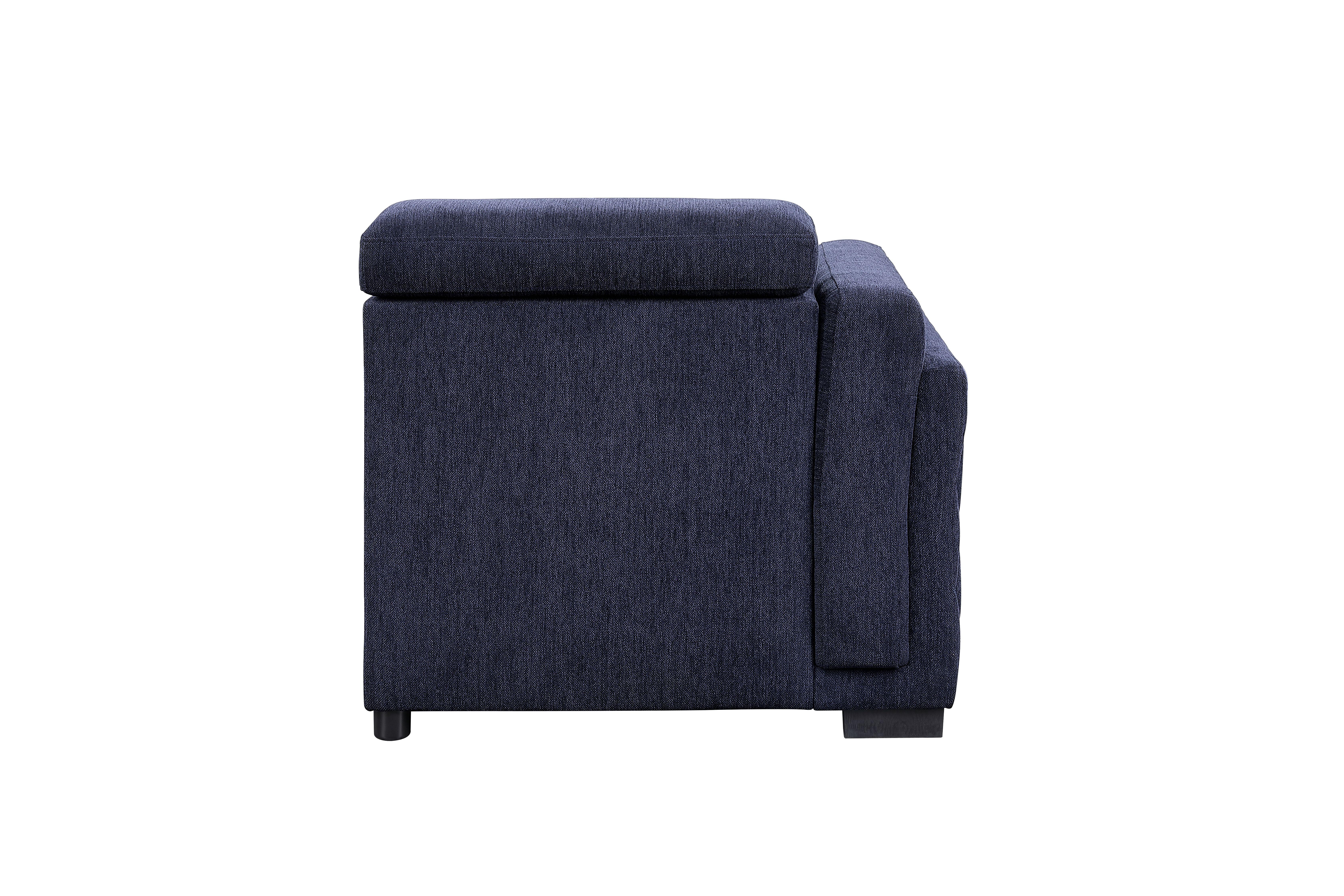 

    
 Shop  Contemporary Navy Blue Composite Wood Sectional Sofa W/Storage & Ottoman Acme Nekoda 55520-SO-2PCS
