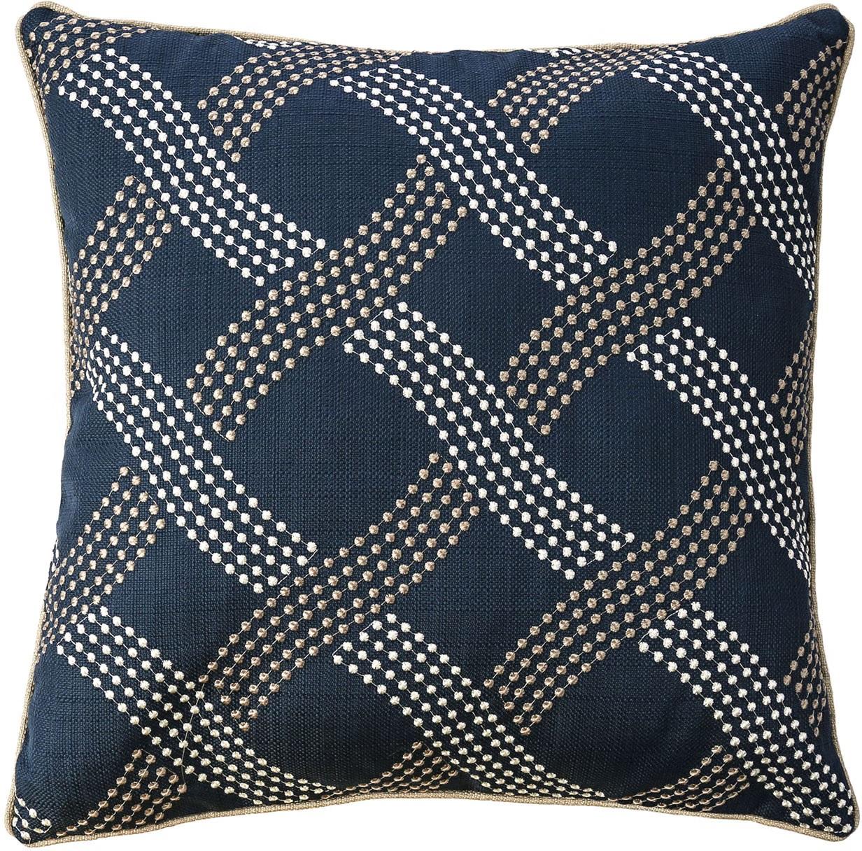 Contemporary Throw Pillow PL8033 Cici PL8033 in Navy 