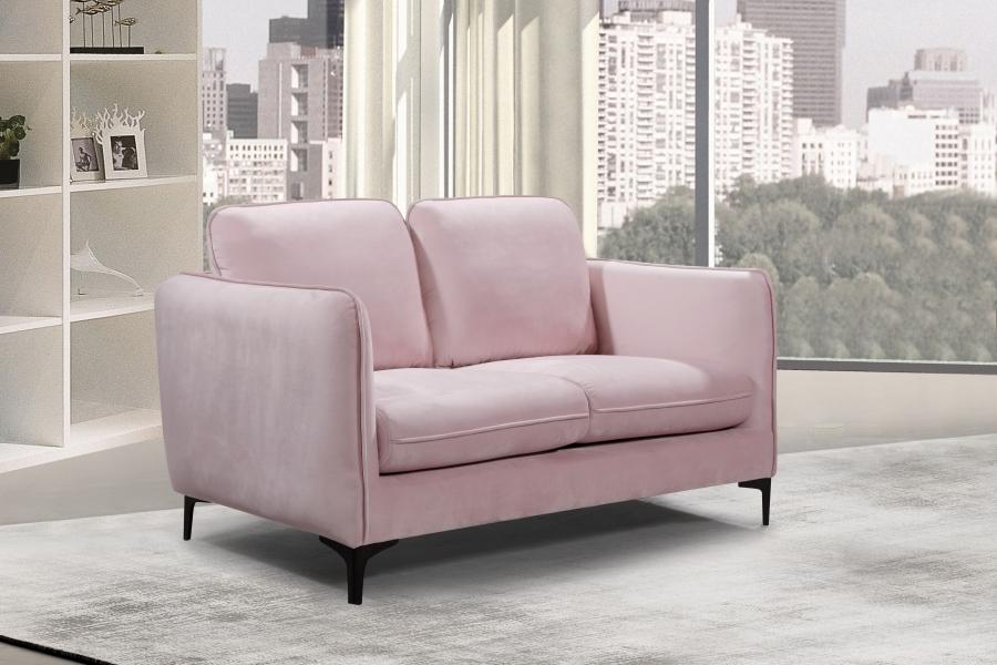 

    
 Order  Contemporary Pink Engineered Wood Living Room Set 2PCS Meridian Furniture Poppy 690Pink-S-2PCS
