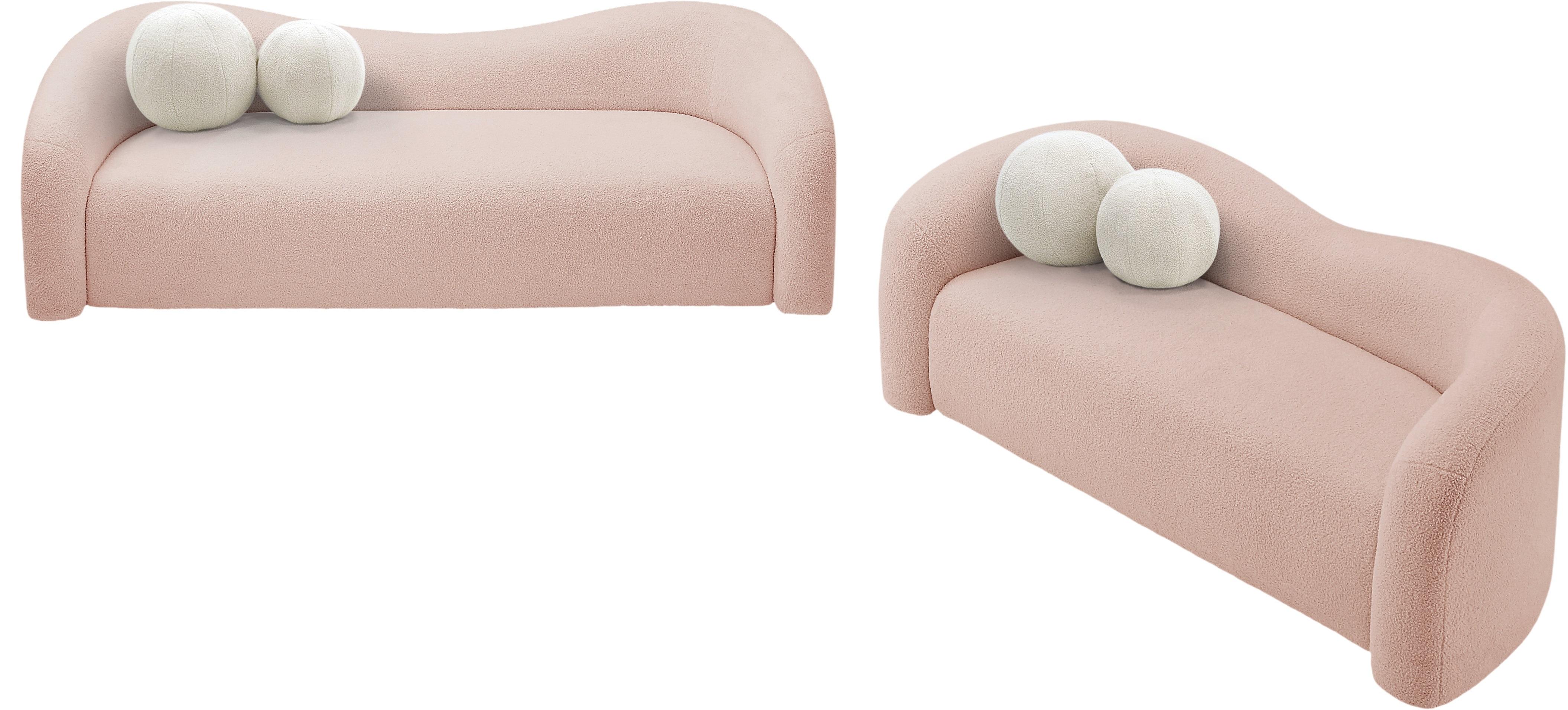 

    
Contemporary Pink Eucalyptus Wood Living Room Set 2PCS Meridian Furniture Kali 186Pink-S-2PCS
