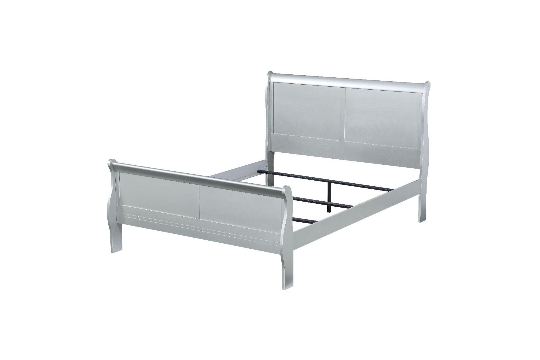 

    
Acme Furniture Louis Philippe Full bed Platinum 26745F
