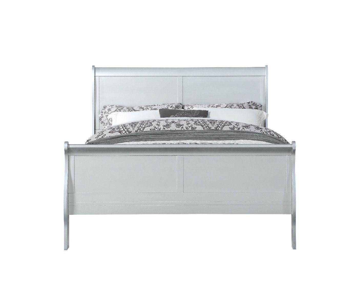 

    
Contemporary Platinum Full Bed by Acme Louis Philippe 26745F
