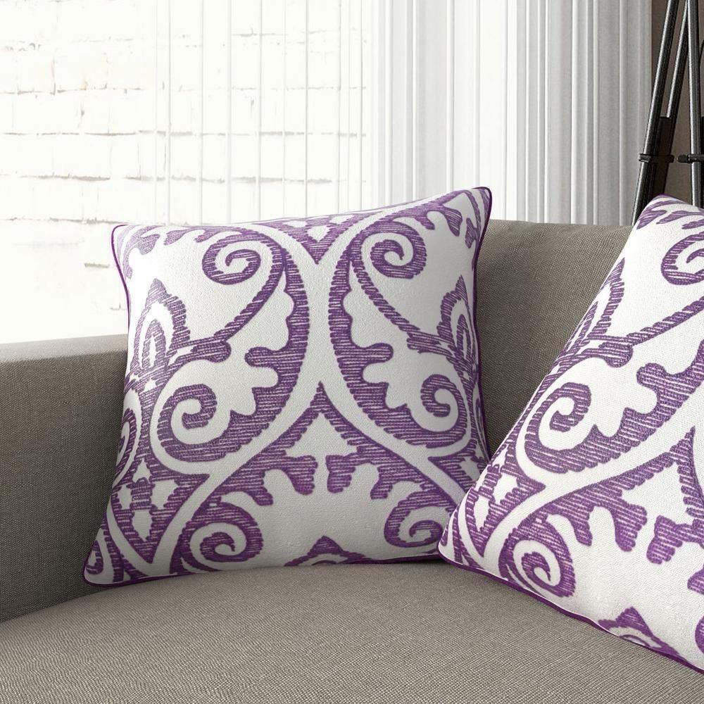 

    
Contemporary Purple Cotton Accent Pillows Set 2pcs Furniture of America PL8063-2PK Jorja
