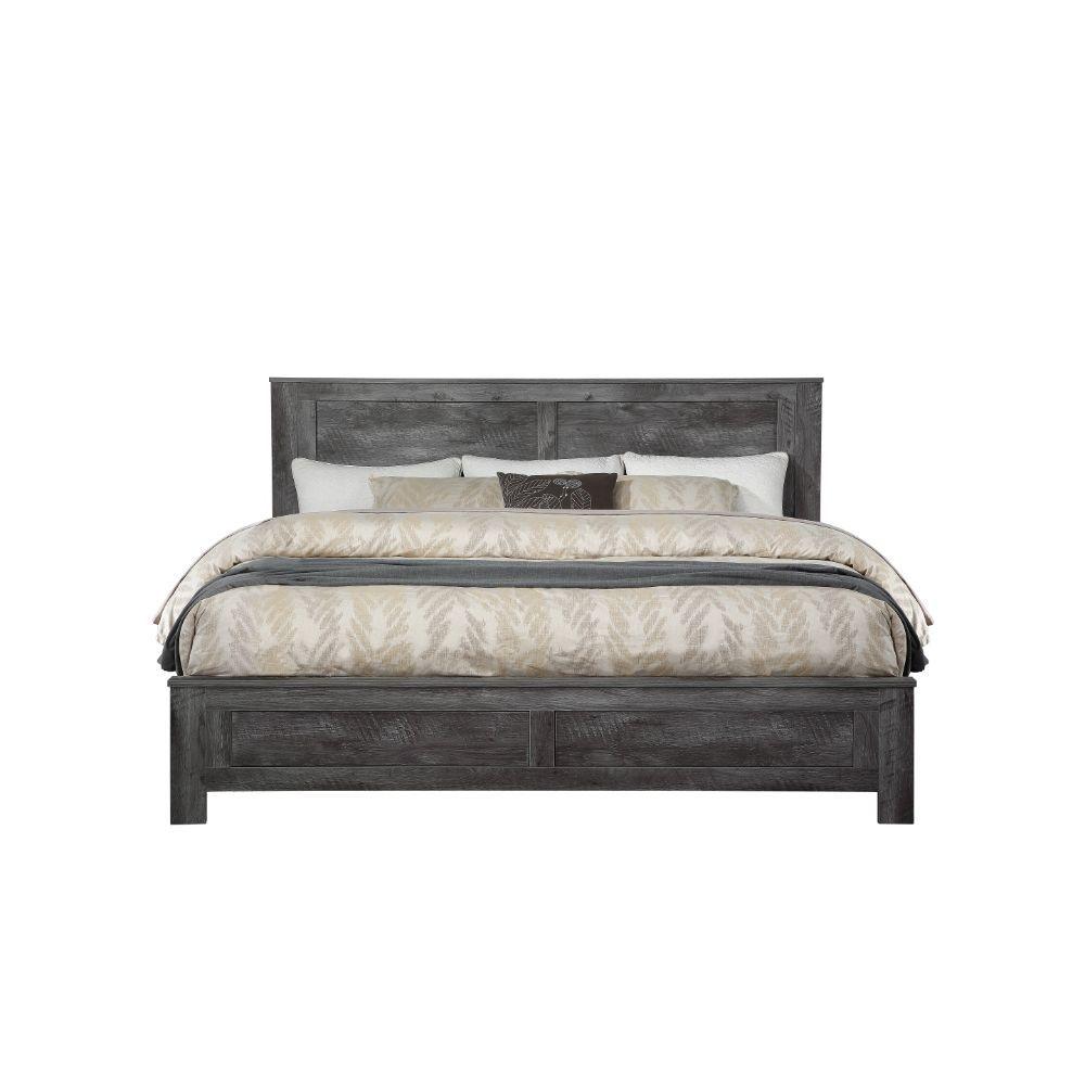 

    
Contemporary Rustic Gray Oak Eastern King Bed 5PCS Set by Acme Vidalia 27317EK-NS-5pcs
