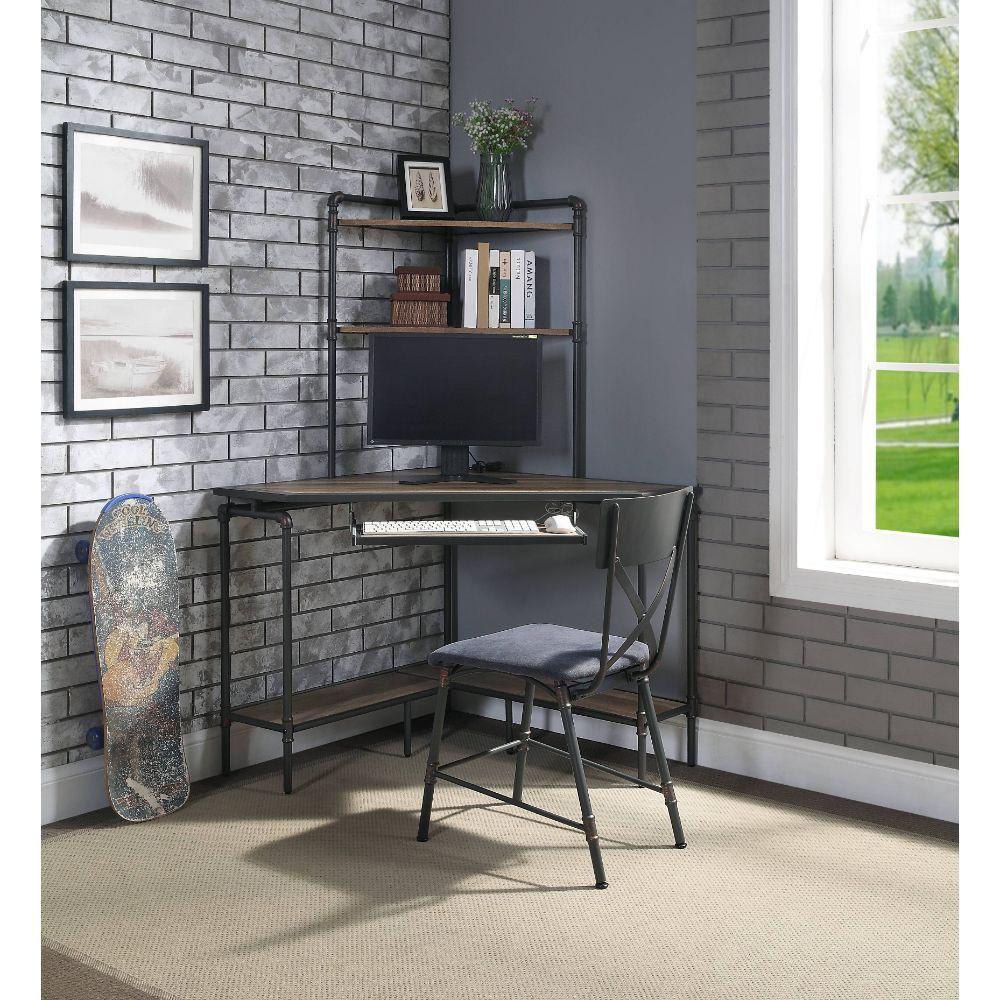 

    
Contemporary Sand Gray Computer Desk + Chair by Acme Deliz 92620-2pcs
