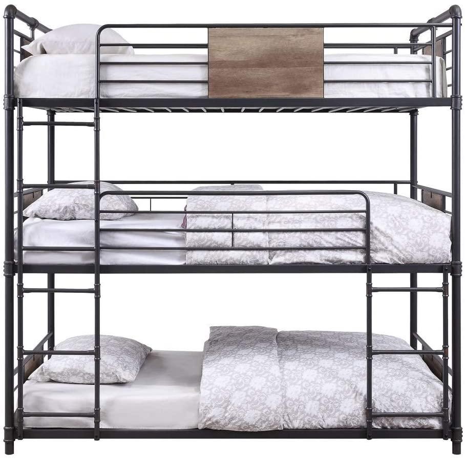 

    
Contemporary Sandy Black & Dark Bronze Hand-Brushed Twin Size Triple Bunk Bed by Acme Brantley 37720
