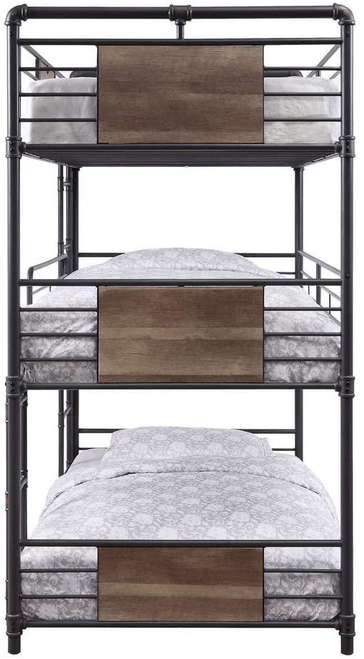

    
Acme Furniture Brantley T/t/t triple bunk bed Sand 37820
