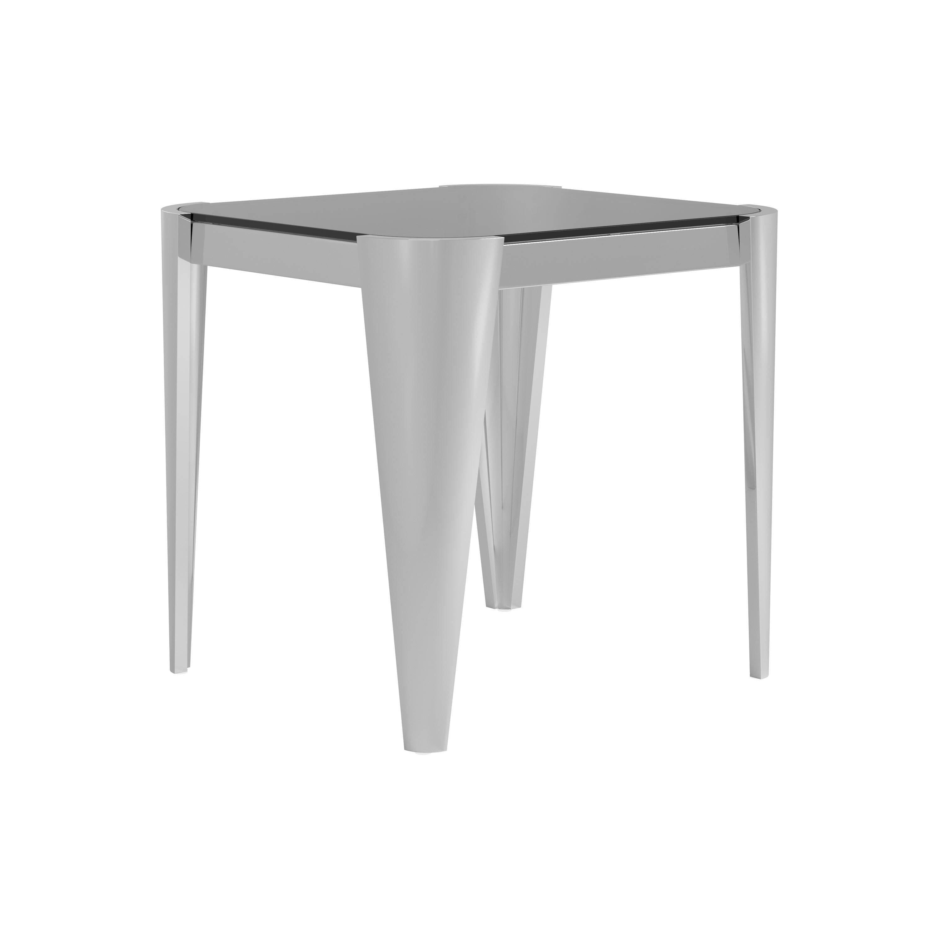Contemporary End Table 709647 709647 in Silver 